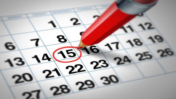 Calendario días festivos peru 2016