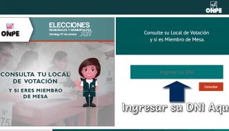 Donde me toca votar consultar aquí Consultamiembrodemesa.onpe.gob.pe