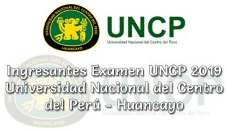 Ingresantes Examen UNCP Primera Selección 2019