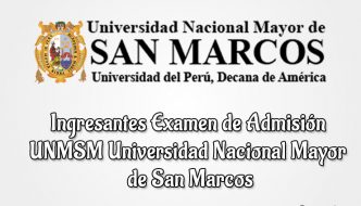Ingresantes Examen de admisión San Marcos