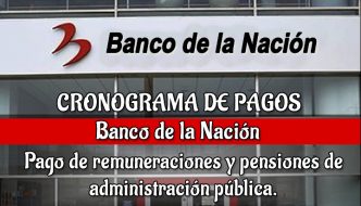 Banco de la nación cronograma de pagos