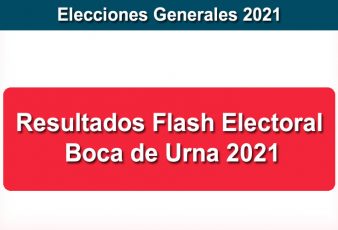 Resultados Flash Electoral Boca de Urna 2021